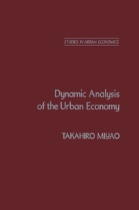 Cover image: Dynamic Analysis of the Urban Economy 1st edition 9780125011501