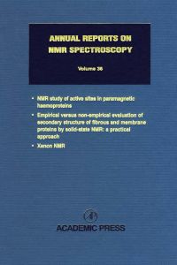 Imagen de portada: Annual Reports on NMR Spectroscopy 9780125053365