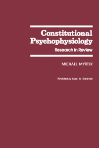 Imagen de portada: Constitutional Psychophysiology: Research in Review 1st edition 9780125124805