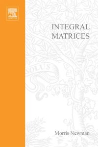 Cover image: Integral matrices 9780125178501