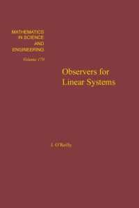 Imagen de portada: Observers for Linear Systems 9780125277808