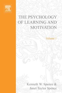 Titelbild: PSYCHOLOGY OF LEARNING&MOTIVATION:V.1: V.1 9780125433013