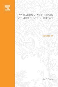 Cover image: Variational methods in optimum control theory 9780125528504