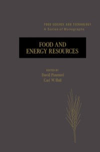 Cover image: Food And Energy Resources 1st edition 9780125565608
