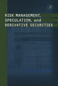 Cover image: Risk Management, Speculation, and Derivative Securities 9780125588225