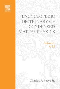 Omslagafbeelding: Encyclopedic Dictionary of Condensed Matter Physics