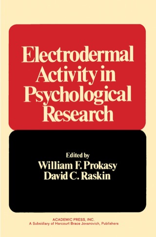 Cover image: Electrodermal Activity in Psychological Research 9780125659505