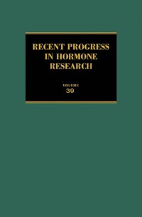 صورة الغلاف: Recent Progress in Hormone Research: Proceedings of the 1982 Laurentian Hormone Conference 9780125711395