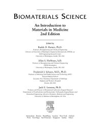 Cover image: Biomaterials Science: An Introduction to Materials in Medicine 2nd edition 9780125824637