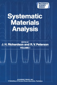 صورة الغلاف: Systematic Materials Analysis Part 1 1st edition 9780125878012