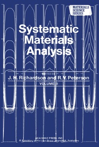Omslagafbeelding: Systematic Materials Analysis Part 2 9780125878029