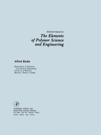 Imagen de portada: Solution Manual for The Elements of Polymer Science and Engineering 1st edition 9780126016826