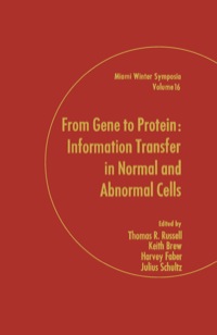Cover image: From Gene to Protein: Information Transfer in Normal and Abnormal Cells 1st edition 9780126044508