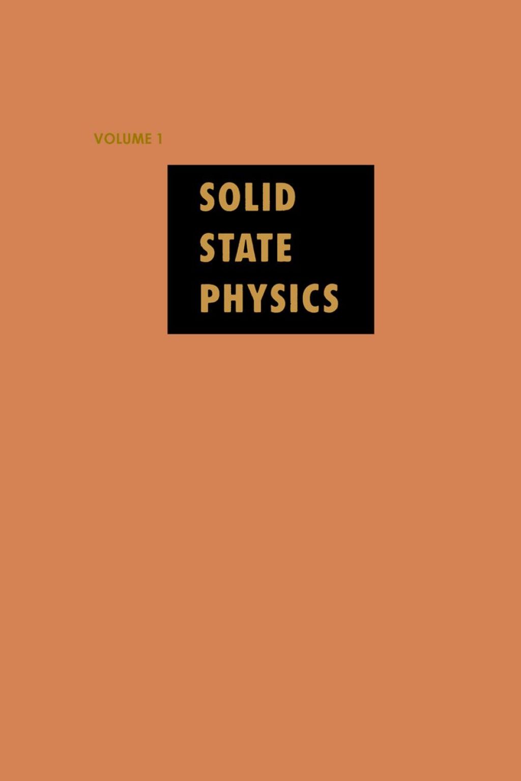 Solid State Physics V1 (eBook)