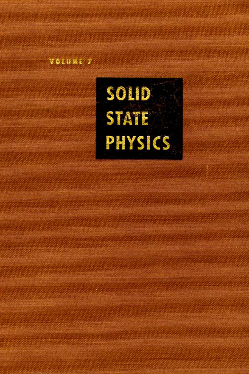 Solid State Physics V7 (eBook)