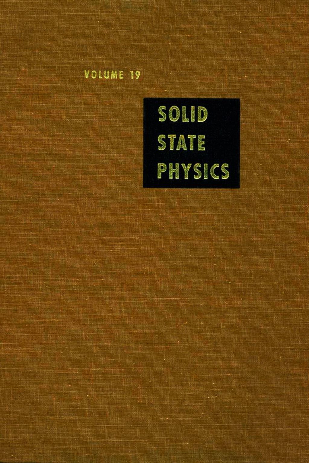 Solid State Physics V19 (eBook)