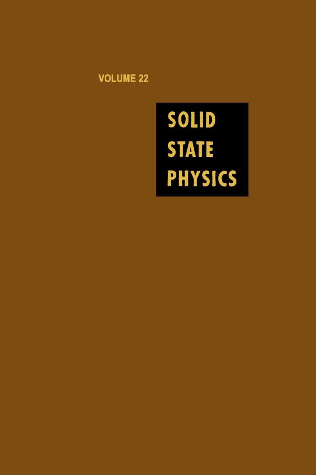 Solid State Physics V22 (eBook)