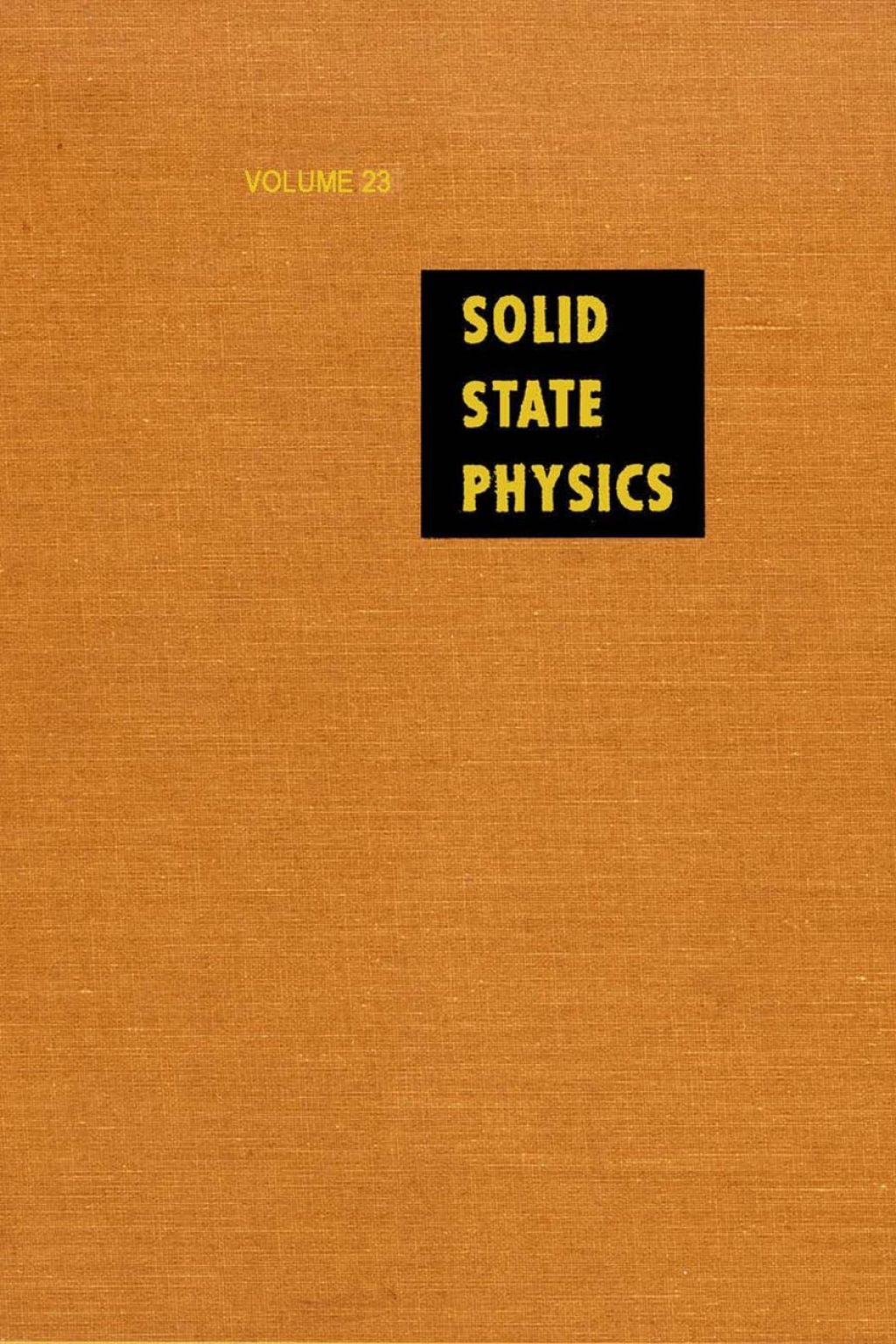 Solid State Physics V23 (eBook)