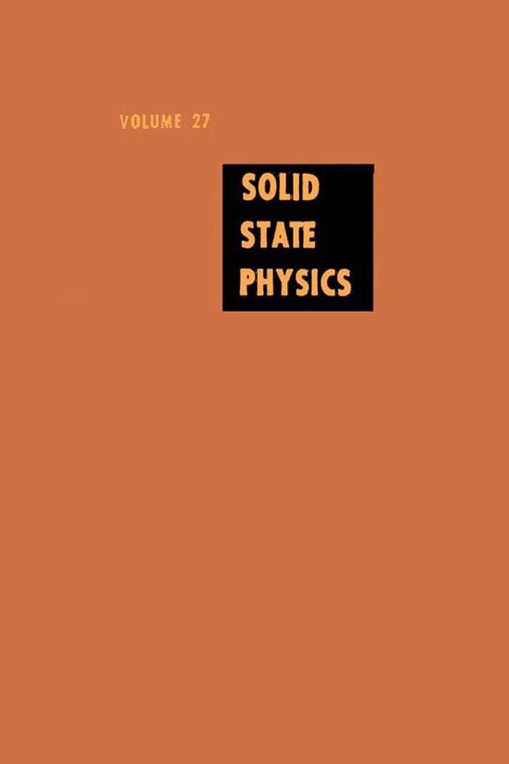 Solid State Physics V27 (eBook)