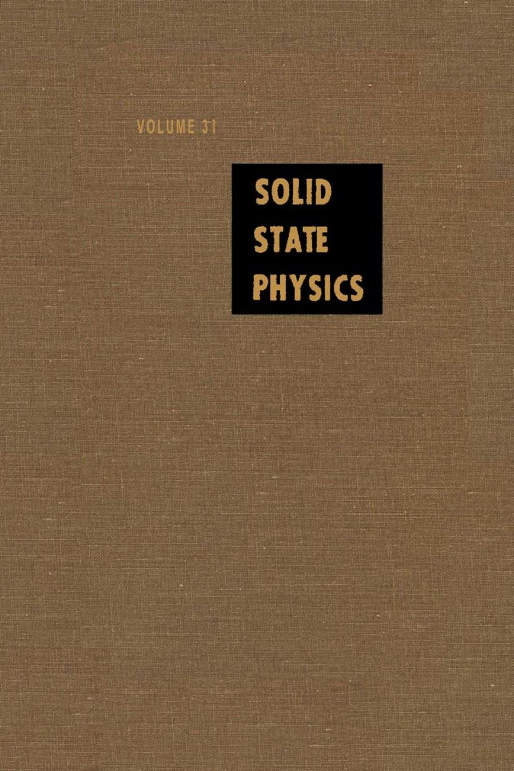 Solid State Physics V31 (eBook)