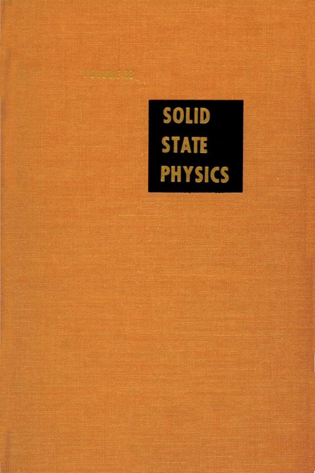 Solid State Physics V33 (eBook)