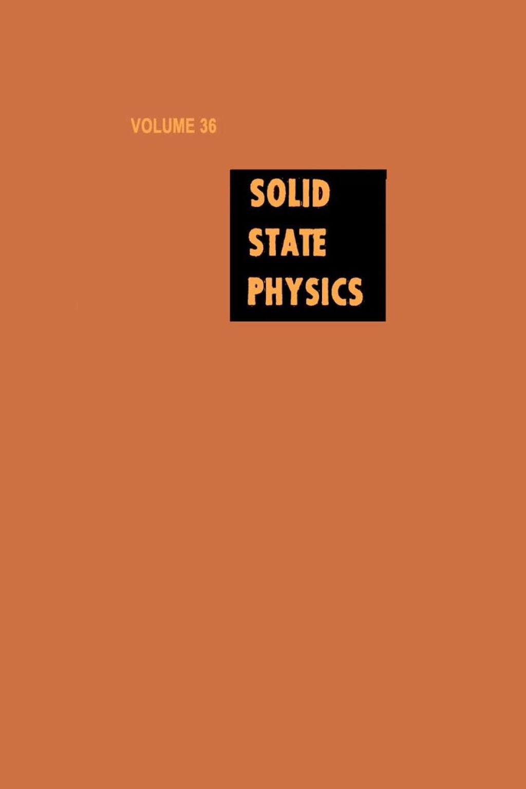 Solid State Physics V36 (eBook)