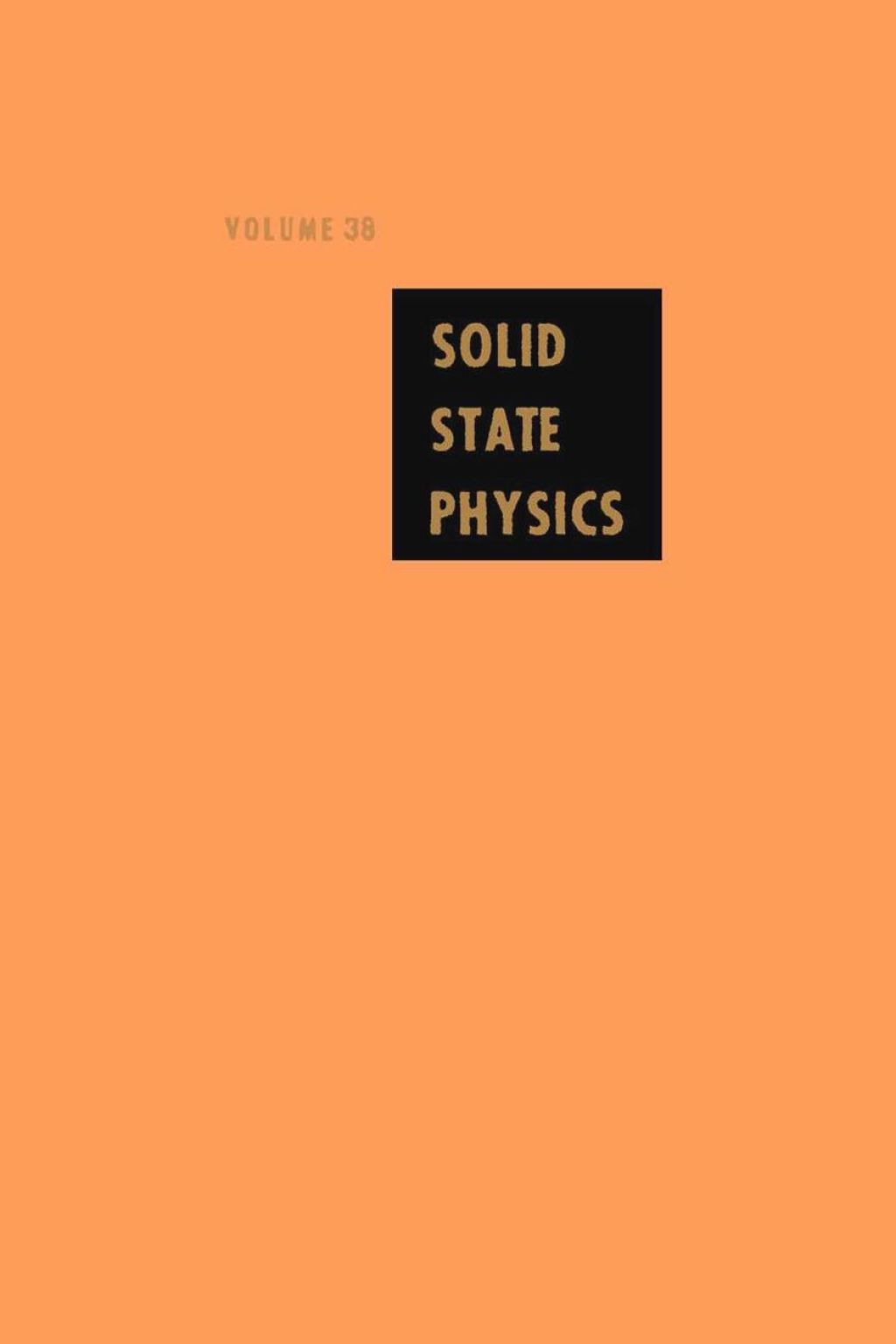 Solid State Physics V38 (eBook)