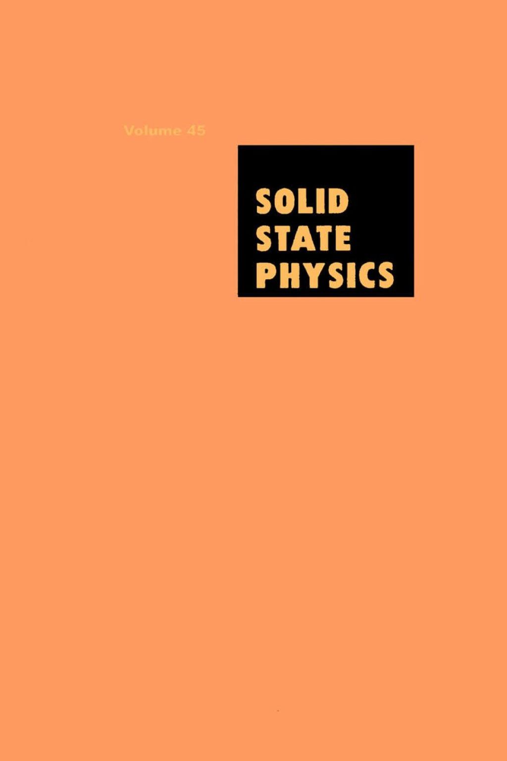 Solid State Physics V45 (eBook)
