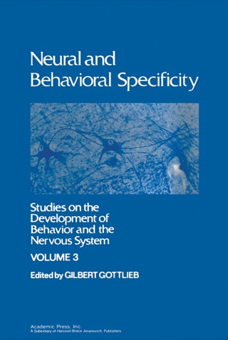 Cover image: Neural and Behavioral  Specificity 1st edition 9780126093032