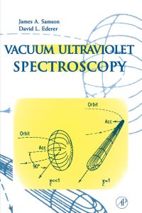 Cover image: Vacuum Ultraviolet Spectroscopy 9780126175608