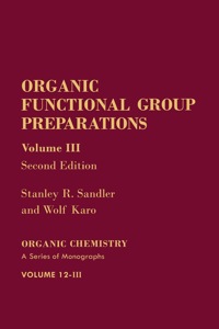 Titelbild: Organic Functional Group Preparations: Volume 3 2nd edition 9780126186031