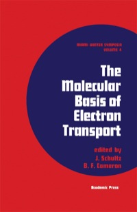 Cover image: The Molecular Basis of Electron Transport 1st edition 9780126326505
