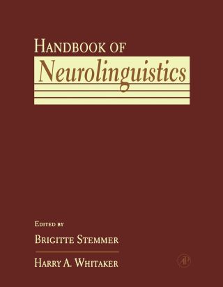 Cover image: Handbook of Neurolinguistics 9780126660555