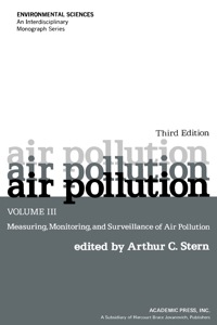 Cover image: Air Pollution: Measuring, Monitoring, and Surveillance of Air Pollution 3rd edition 9780126666038