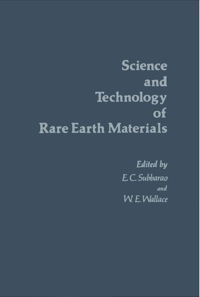 表紙画像: Science and Technology of Rare Earth Materials 1st edition 9780126756401