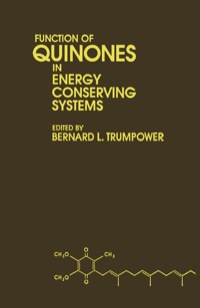 Omslagafbeelding: Function of Quinones in Energy Conserving Systems 1st edition 9780127012803