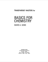 Immagine di copertina: Transparency Masters for Basics for Chemistry 1st edition 9780127059631