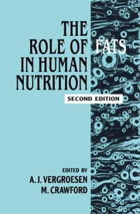 Cover image: Role of Fats in Human Nutrition 2nd edition 9780127180519
