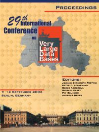 Cover image: Proceedings 2003 VLDB Conference: 29th International Conference on Very Large Databases (VLDB) 9780127224428