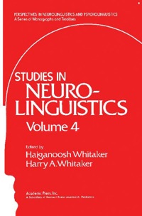 表紙画像: Studies in Neurolinguistics: Volume 4 9780127463049