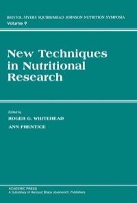 表紙画像: New Techniques in Nutritional research 9780127470252