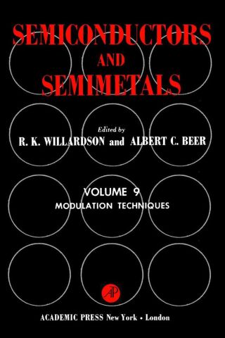 Cover image: SEMICONDUCTORS & SEMIMETALS V9 9780127521091