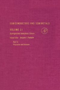 Cover image: SEMICONDUCTORS & SEMIMETALS V21A 9780127521213