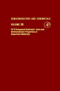 Cover image: SEMICONDUCTORS & SEMIMETALS V26 9780127521268