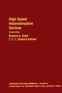 Imagen de portada: High Speed Heterostructure Devices 9780127521411