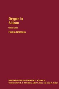 Omslagafbeelding: Oxygen in Silicon 9780127521428