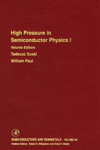 صورة الغلاف: High Pressure Semiconductor Physics I 9780127521626