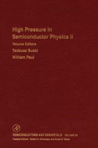 Imagen de portada: High Pressure in Semiconductor Physics II 9780127521633