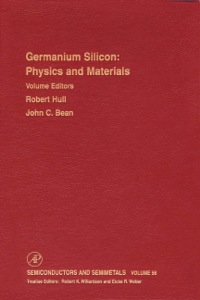 Cover image: Germanium Silicon: Physics and Materials: Physics and Materials 9780127521640