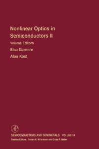 صورة الغلاف: Nonlinear Optics in Semiconductors II 9780127521688
